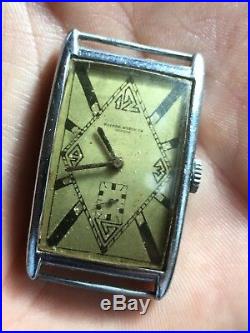 1920/30s Record Curvex Swiss Made Mens Watch For Parts Or Repair ONLY
