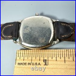 1920's Elgin Cushion Trench Military WWI Cushion Manual Wind FOR PARTS / REPAIR