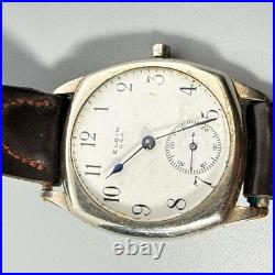 1920's Elgin Cushion Trench Military WWI Cushion Manual Wind FOR PARTS / REPAIR