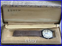 1924 Elgin Wristwatch Sterling Silver Case With Box AS-IS FOR PARTS OR REPAIR