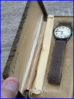 1924 Elgin Wristwatch Sterling Silver Case With Box AS-IS FOR PARTS OR REPAIR