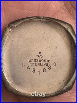 1924 Elgin Wristwatch Sterling Silver Case With Box AS-IS FOR PARTS OR REPAIR