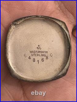 1924 Elgin Wristwatch Sterling Silver Case With Box AS-IS FOR PARTS OR REPAIR