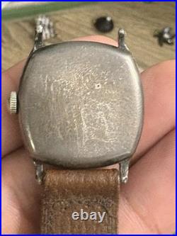 1924 Elgin Wristwatch Sterling Silver Case With Box AS-IS FOR PARTS OR REPAIR