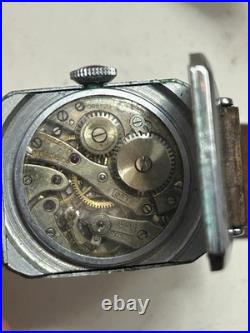 1927 BULOVA'Breton' 14kt White Gold Filled Mens Art Deco Watch For Parts/Repair