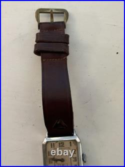 1927 BULOVA'Breton' 14kt White Gold Filled Mens Art Deco Watch For Parts/Repair