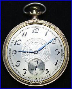 1928 Elgin Grade 387 16s 17j Pocket Watch with OF GF Case Parts/Repair