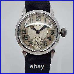 1928 Waltham Trench Watch 3/0s Grade 361 For Parts Or Repair Stainless Steel 1928 Waltham Trench Watch 3/0s Grade 361 For Parts Or Repair Stainless Steel