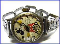 1930s Inersoll walt disney Mickey Mouse mechanical wind up watch parts repair