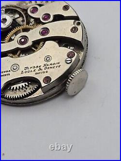 1940s Mens Ulysse Nardin Watch Movement Chronometer For Parts Repairs 24mm