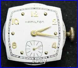 1950 Hamilton 747 10k Gold Filled 17j 8/0s Mens Watch Vintage Parts/Repair