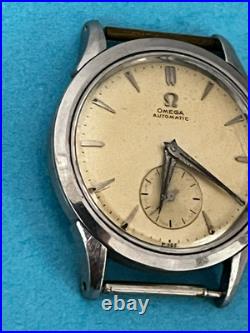 1952 OMEGA Automatic Cal 344 Watch Vintage Mens Dial Beige 4 parts / repair