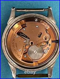 1952 OMEGA Automatic Cal 344 Watch Vintage Mens Dial Beige 4 parts / repair