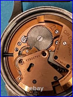 1952 OMEGA Automatic Cal 344 Watch Vintage Mens Dial Beige 4 parts / repair