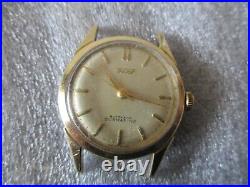 1955 TISSOT & FILS SUBMARINE AUTOMATIC WATCH with14K GOLD CAP 28.5R21-PARTS/REPAIR
