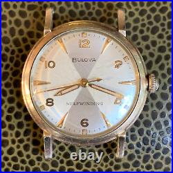 1958 Bulova 11 ACAC Automatic 10K RGP Wristwatch Runs PARTS / REPAIR