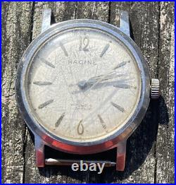 1960s Mens Racine Automatic Incabloc 17 jewels Wind Wrist Watch Parts Repair