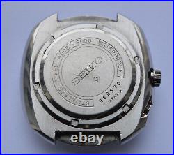 1969 SEIKO Alarm BELL-MATIC Steel Men WRISTWATCH Ref 7006-6000 for PARTS REPAIR