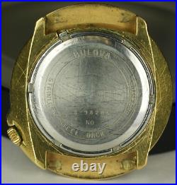 1970 Bulova Accutron Sputnik Safirglas Gold Plated Cal 2182 Watch PARTS REPAIR