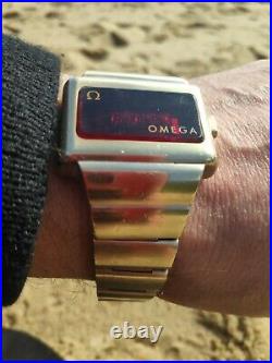 1974 Omega TC-1Time Computer Gold Plated Kojak Watch parts repair vintage