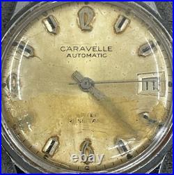 2 Gents Vtg CARAVELLE Watches, 1 DEVIL DIVER N-538. Both For Parts or Repair