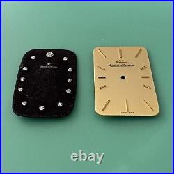 2 Original Jaeger LeCoultre Watch Dials Black Diamonds Gold Lot For Parts Repair