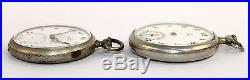 (2) Vintage Omega Pocket Watches Parts Or Repair Dt1077