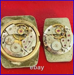 2 X Cartier Tank Hand Wind Movement For Parts Or Repair