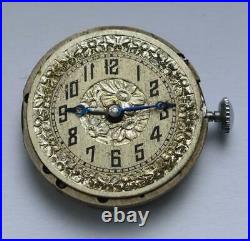 2-lot ROLEX UNICORN 1920s ladies wristwatch + spare movement for PARTS or REPAIR