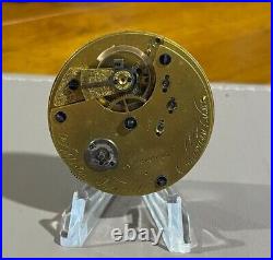 20 Size American Watch Co, Model 1862 KW18 Movement Running Repair or Parts Only