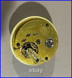 20 Size American Watch Co, Model 1862 KW18 Movement Running Repair or Parts Only