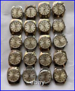 20 VTG Manual Watches Lot Swiss Style No Bracelets Good Condition Parts Repair