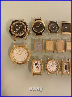 22 Seiko Lassale Quartz Sample Watch Case Dial For Parts Repair Lot Watchmaker