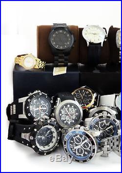 23 Watch Lot Invicta Michael Kors Seiko & More For Parts / Repair / Resell