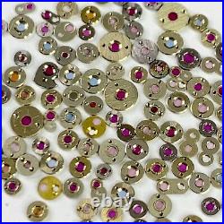 25 Cap Jewels Settings Watch Parts Steampunk For Repair Watchmaker Lot