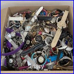 26lb 250+ Vintage/Modern Fashion Name Brand Watches Men/Woman Parts/Repair