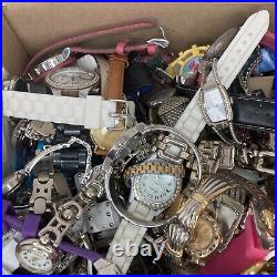 26lb 250+ Vintage/Modern Fashion Name Brand Watches Men/Woman Parts/Repair