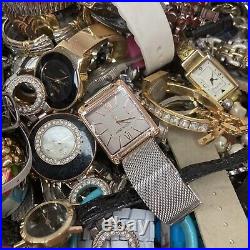 26lb 250+ Vintage/Modern Fashion Name Brand Watches Men/Woman Parts/Repair