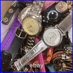 26lb 250+ Vintage/Modern Fashion Name Brand Watches Men/Woman Parts/Repair