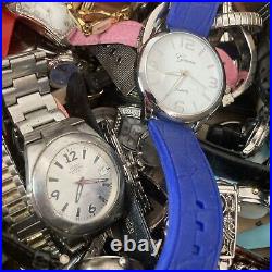 26lb 250+ Vintage/Modern Fashion Name Brand Watches Men/Woman Parts/Repair