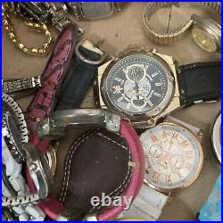 26lb 250+ Vintage/Modern Fashion Name Brand Watches Men/Woman Parts/Repair