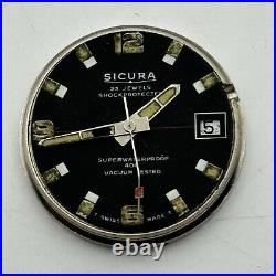 29.2mm Sicura 400 Sic 19 Super Waterproof Vacuum Watch Movement For Parts Repair