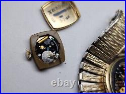 2x BULOVA 10k GF Accutron Watch Lot 1 Original Case Repair Parts Untested Vtg