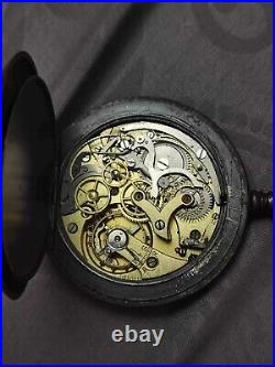 3 military chronograph pocket watch for parts or repairs