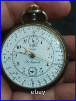 3 military chronograph pocket watch for parts or repairs