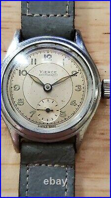 30.5mm Pierce Antimagnetic 40s Military Wrist Watch WWII Vintage 7j Part Repair