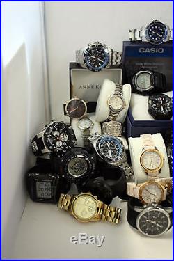 34 Watch Lot Invicta Casio Seiko Anne Klein & More For Parts / Repair / Resell