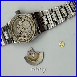 34mm Men's Tissot PR516 Automatic Grey Dial 784-2 Rare Date Watch PARTS REPAIR