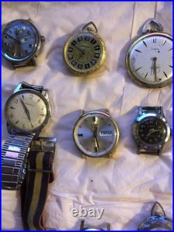 37 Mechanical Mixed Watch Lot For Parts Or Repairs