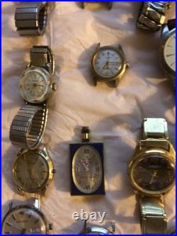 37 Mechanical Mixed Watch Lot For Parts Or Repairs